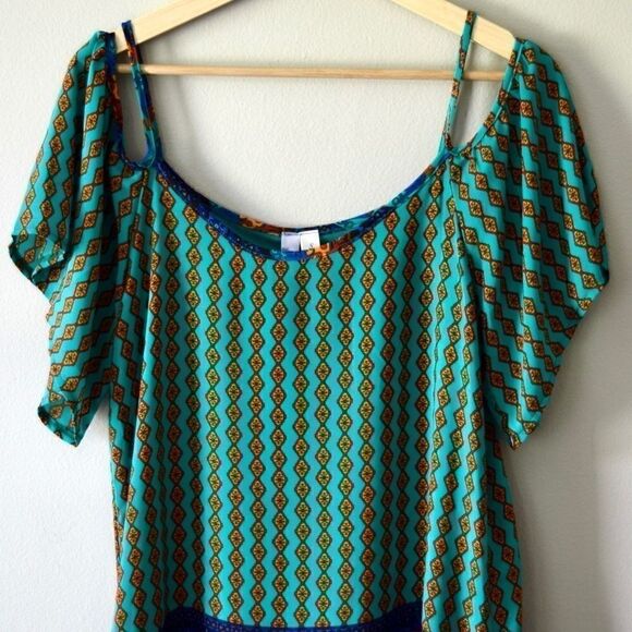 FRANCESCA’S Dress, Blue & Green, Size Small - Picture 2 of 9